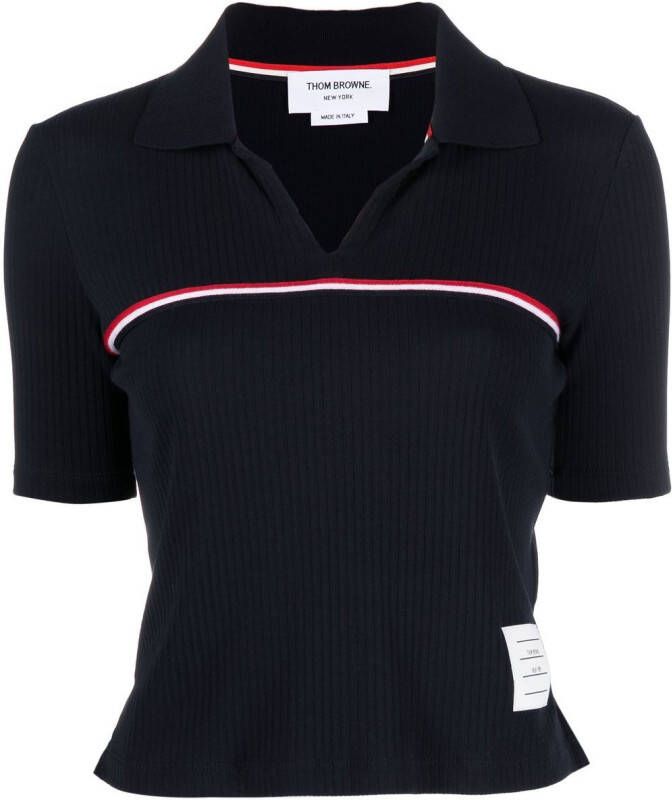 Thom Browne Poloshirt met korte mouwen Blauw