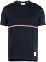 Thom Browne Gestreept T-shirt Blauw - Thumbnail 1