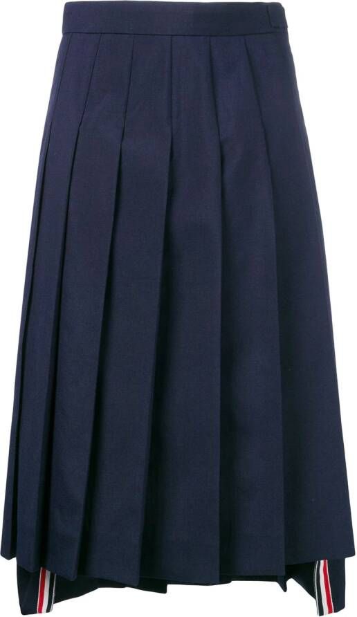 Thom Browne School Uniform Pleated Skirt Blauw