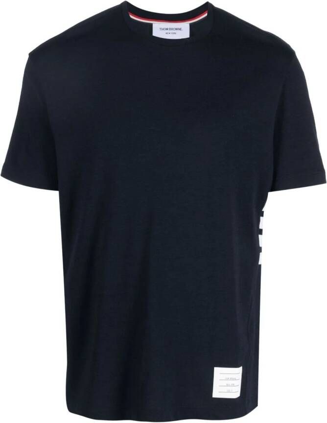 Thom Browne T-shirt met logopatch Blauw