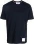 Thom Browne T-shirt met logopatch Blauw - Thumbnail 1