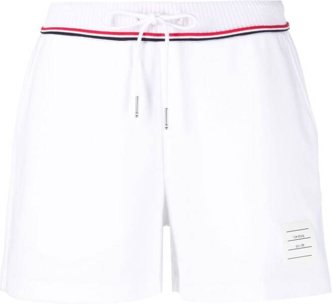 Thom Browne Shorts met logopatch Wit