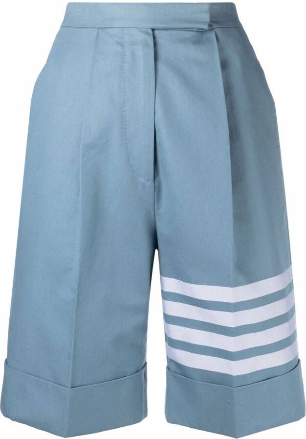 Thom Browne Shorts met vier strepen Blauw