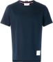 Thom Browne Side Slit Relaxed Fit Short Sleeve Jersey Tee Blauw - Thumbnail 1