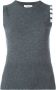 Thom Browne Sleeveless Crewneck Shell Top With 4-Bar Stripe In Dark Grey Cashmere Grijs - Thumbnail 1