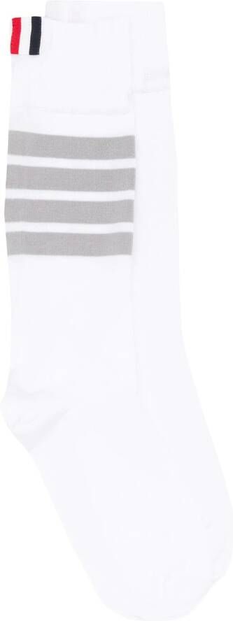 Thom Browne Sokken met vier strepen Wit