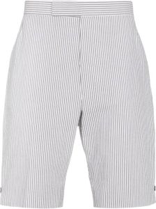 Thom Browne striped linen shorts Grijs