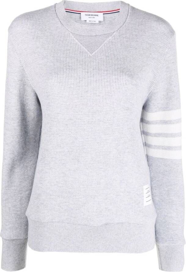 Thom Browne Sweater met 4 strepen Grijs