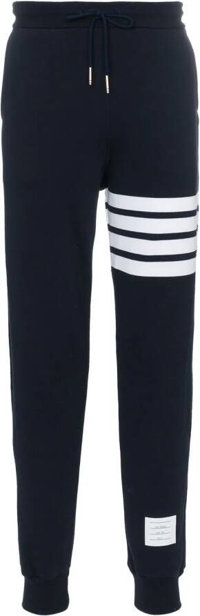 Thom Browne Sweatpant With Engineered 4-Bar Stripe Blauw
