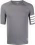Thom Browne T-shirt met 4 strepen Grijs - Thumbnail 1
