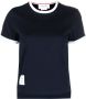Thom Browne T-shirt met asymmetrische afwerking Blauw - Thumbnail 1