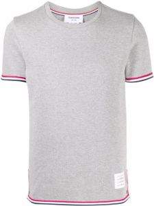Thom Browne T-shirt met contrasterende afwerking Grijs