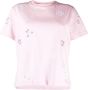 Thom Browne T-shirt met geborduurde bloemen Roze - Thumbnail 1