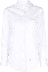 Thom Browne T-shirt met gewelfde rand Wit