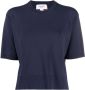 Thom Browne T-shirt met intarsia Blauw - Thumbnail 1