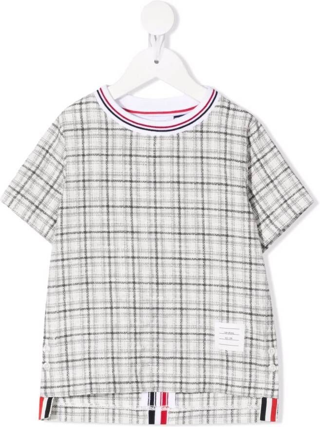 Thom Browne Kids T-shirt met korte mouwen Grijs