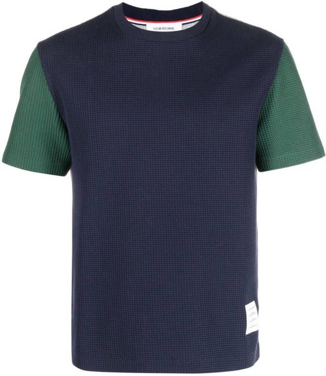 Thom Browne T-shirt met logopatch Blauw
