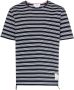 Thom Browne T-shirt met logopatch Blauw - Thumbnail 1