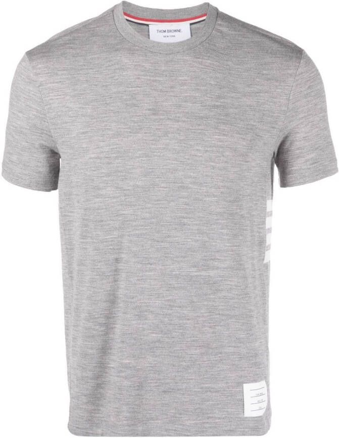 Thom Browne T-shirt met logopatch Grijs