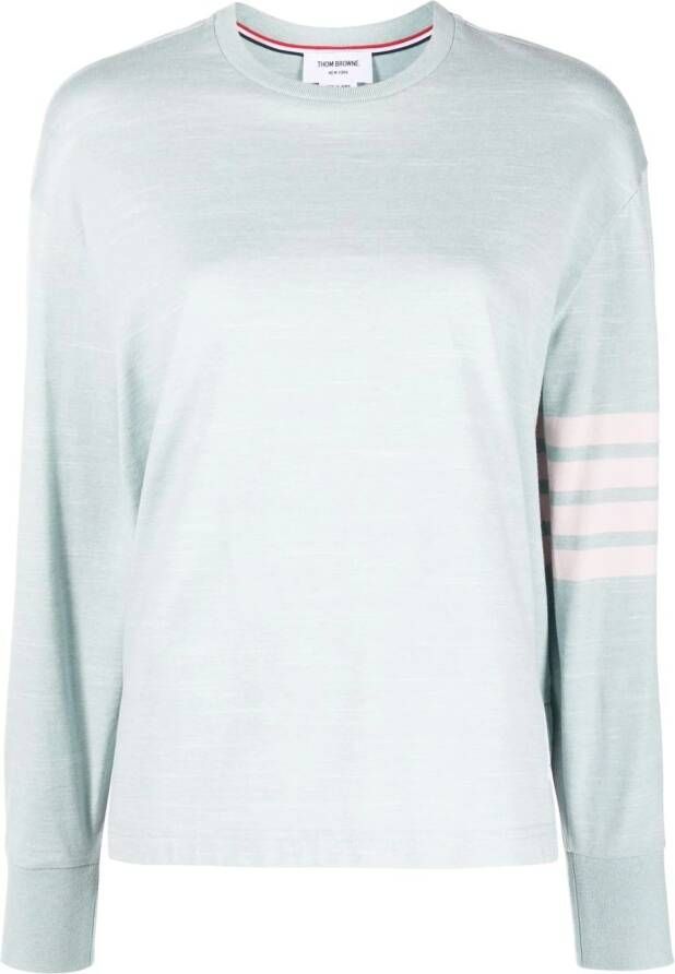 Thom Browne T-shirt met ronde hals Blauw