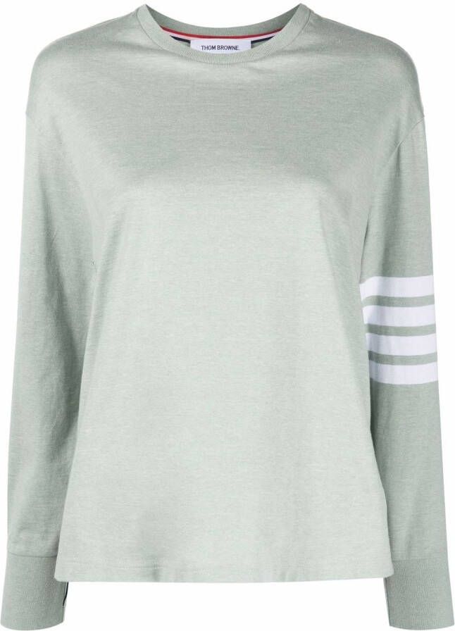 Thom Browne T-shirt met ronde hals Groen
