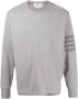 Thom Browne T-shirt met vier strepen Grijs - Thumbnail 1