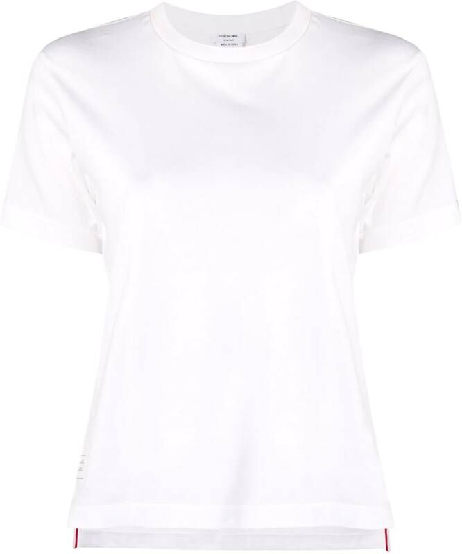 Thom Browne T-shirt met zijsplitten Wit
