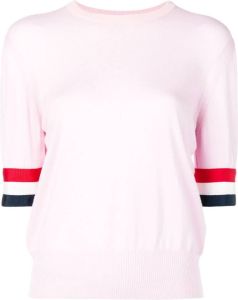 Thom Browne T-shirt van merinowol Roze