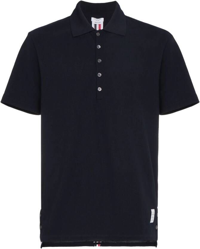 Thom Browne Tricolour Stripe Polo Shirt Blauw