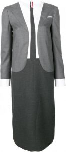 Thom Browne Trompe L'Oeil Super 120s jurk Grijs