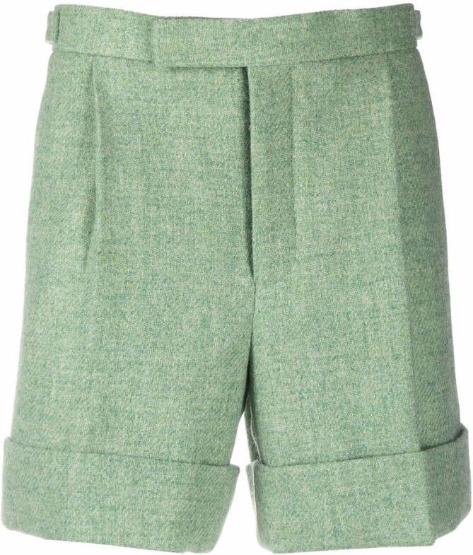 Thom Browne Tweed shorts Groen