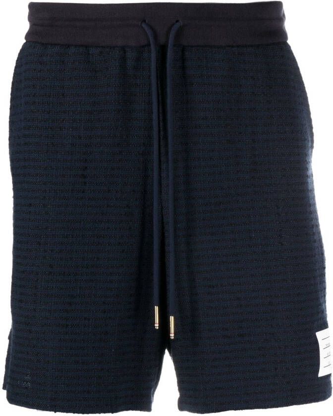 Thom Browne Gestreepte trainingsshorts Blauw