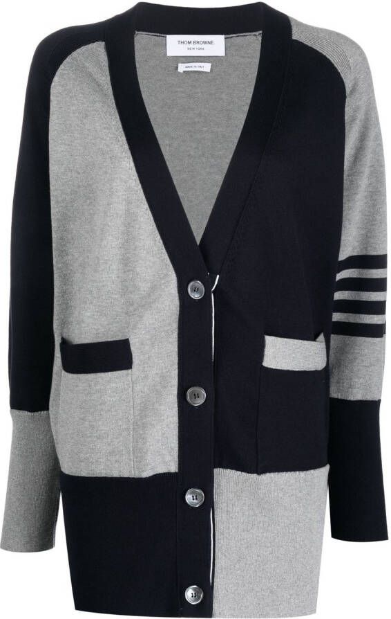 Thom Browne Vest met colourblocking Grijs