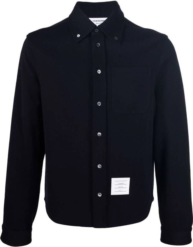 Thom Browne Wollen overhemd 415 NAVY