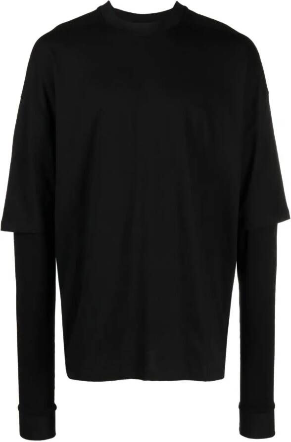 Thom Krom Gelaagd T-shirt Zwart