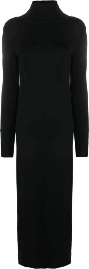 Thom Krom Maxi-jurk met col Zwart