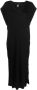 Thom Krom Midi-jurk met V-hals Zwart - Thumbnail 1