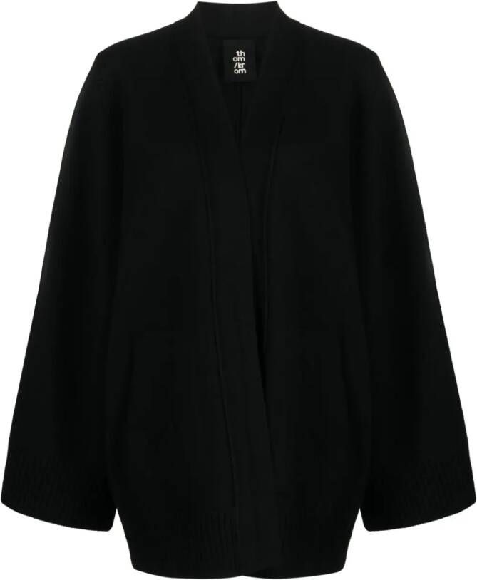 Thom Krom Vest met open voorkant Zwart