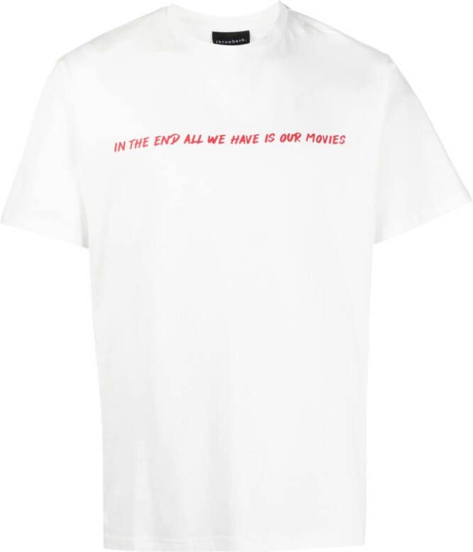 Throwback. T-shirt met tekst Wit