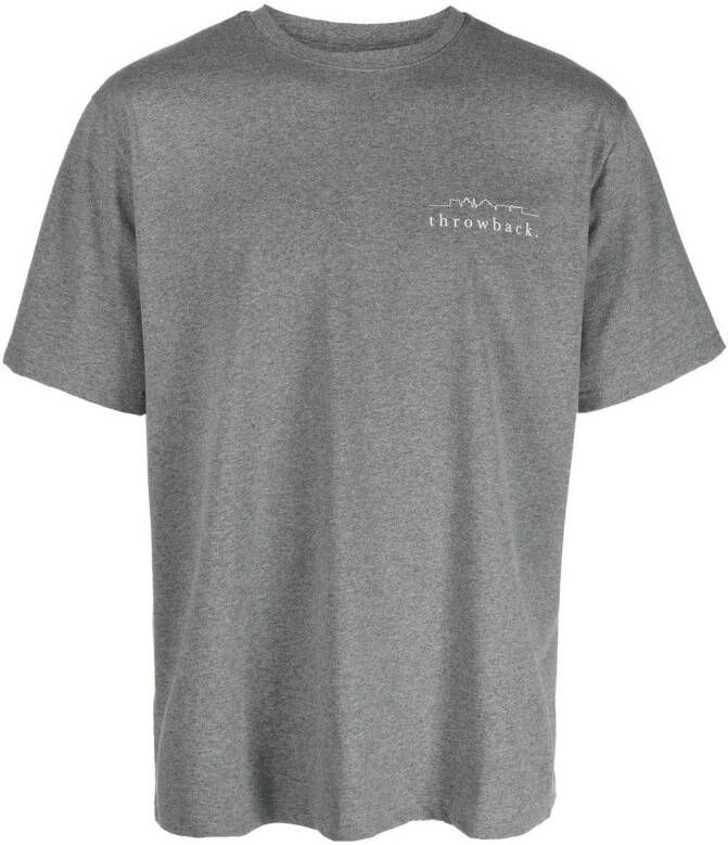Throwback. T-shirt met logoprint Grijs