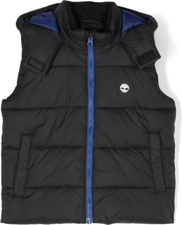 Timberland Kids Bodywarmer met capuchon Zwart