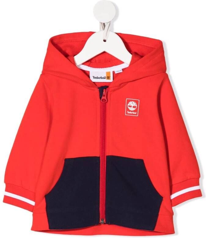 Timberland Kids Hoodie met logoprint Rood