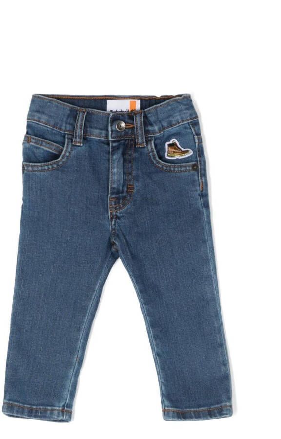 Timberland Kids Jeans met patch Blauw