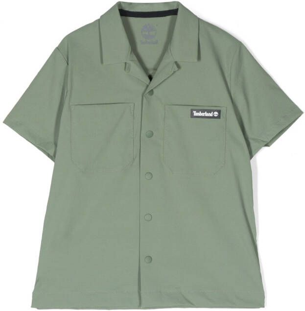 Timberland Kids Shirt met logopatch Groen