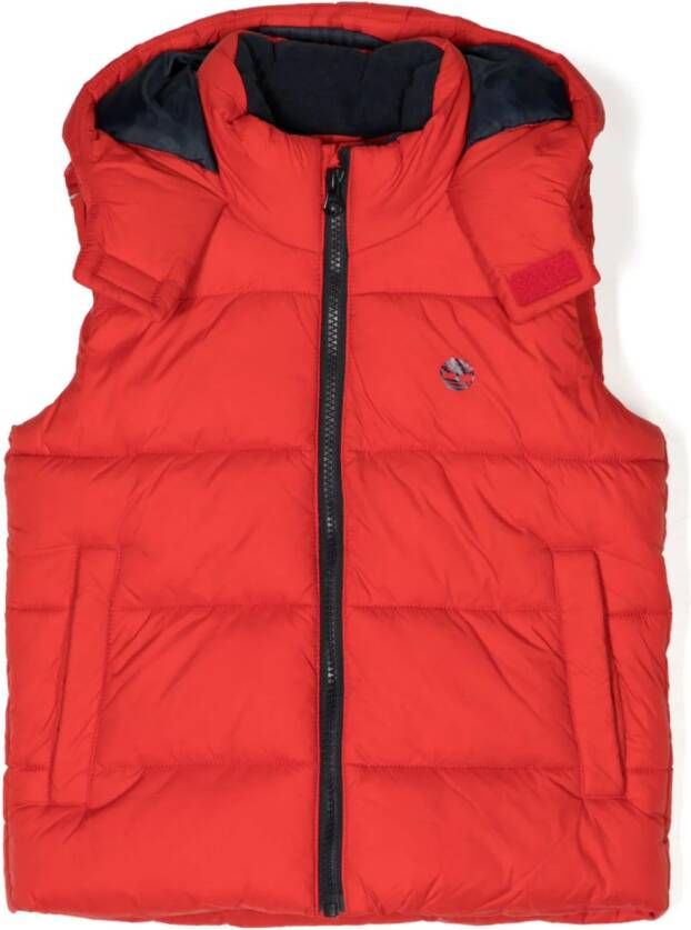Timberland Kids Bodywarmer met logoprint Rood