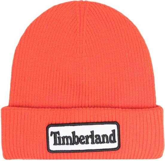 Timberland Kids Ribgebreide muts Oranje