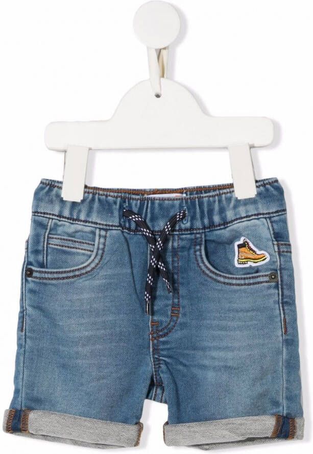 Timberland Kids Spijkershorts met patch Blauw