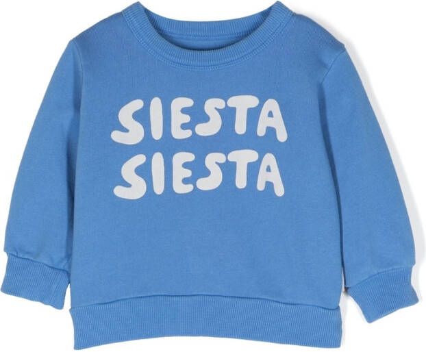 Tiny Cottons Sweater met tekst Blauw