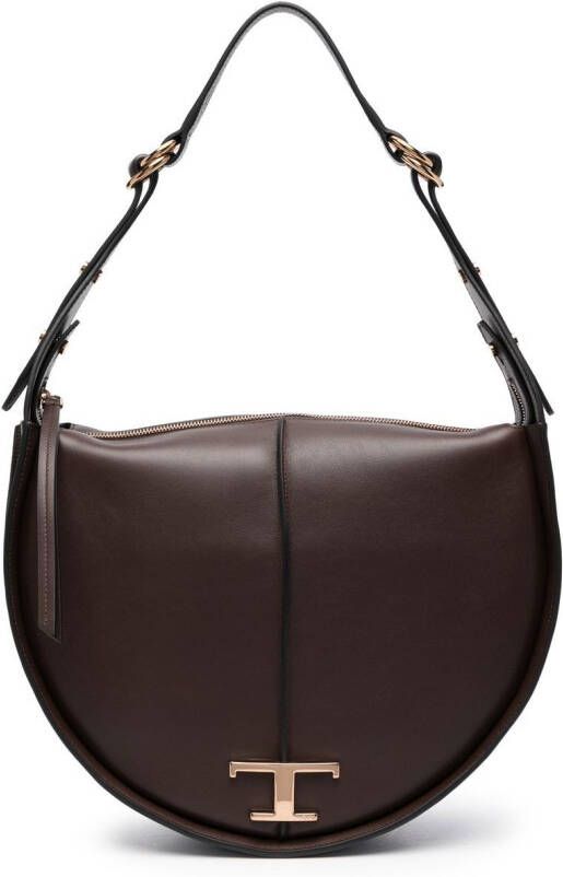 Tod's Leren schoudertas Bruin