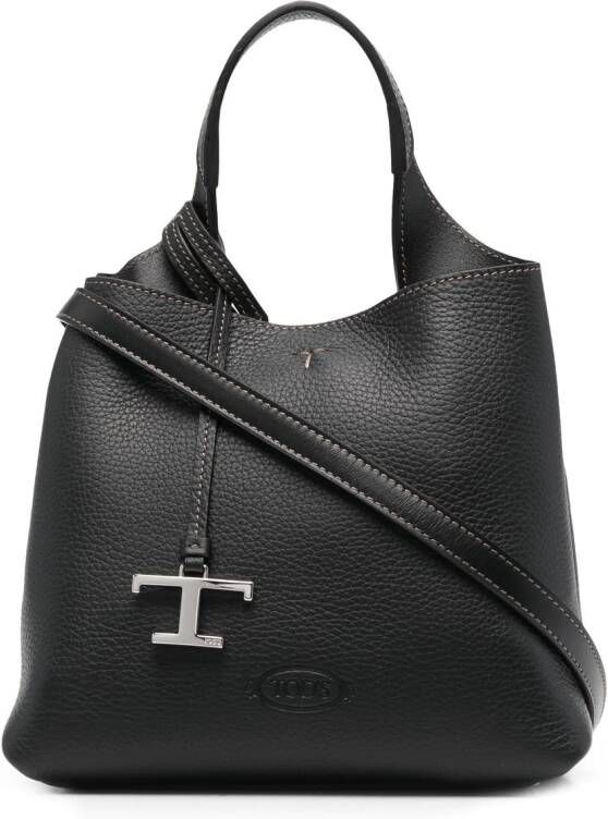 Tod's Leren schoudertas Zwart